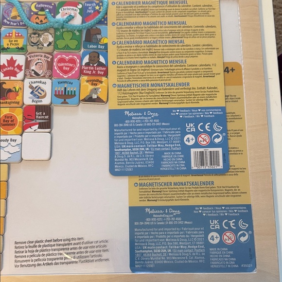 Melissa & Doug Colorful Magnetic Calendar - Picture 5 of 7